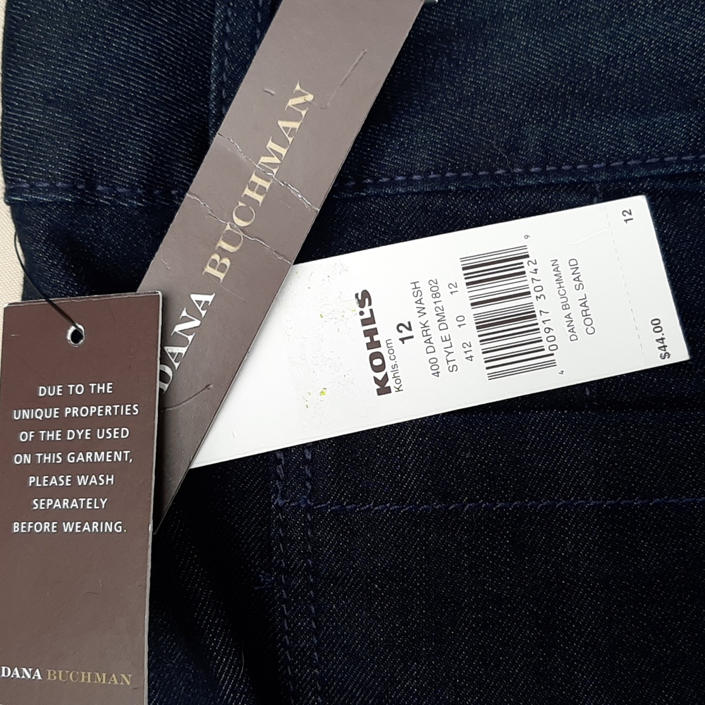 Dana Buchman Dark Wash Denim Skirt Sz 12 NWT - Picture 5 of 7